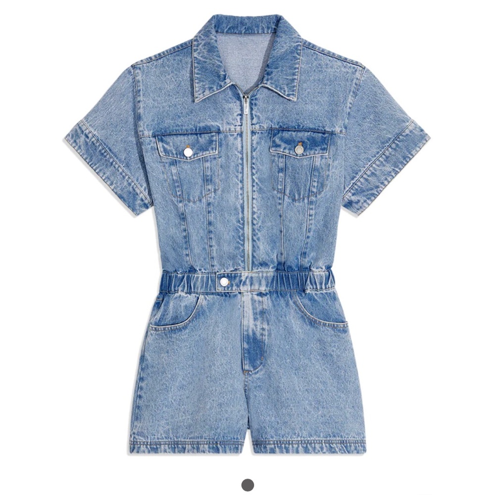 WeWoreWhat Denim Romper,